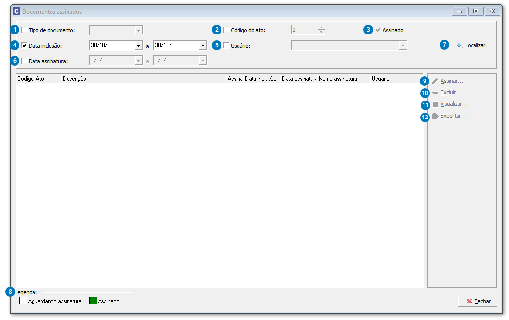 Documentos assinados digitalmente