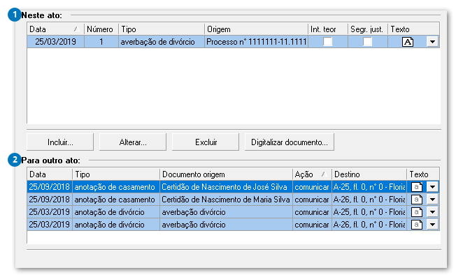 Anotação/averbação