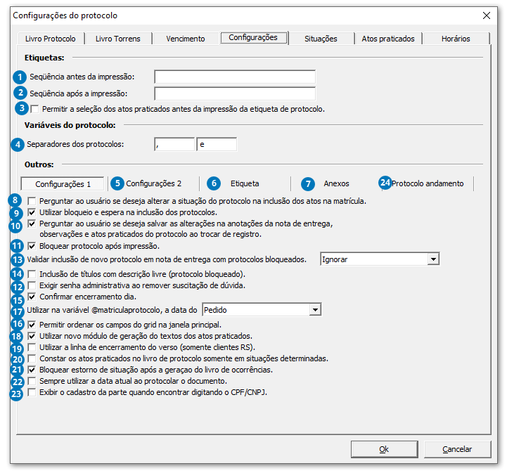 Configurações