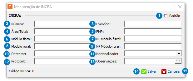 Manutenção do INCRA