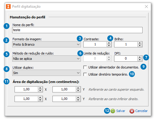 Perfil digitalização