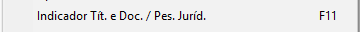 15. Indicador Tít. e Doc. / Pes. Juríd.