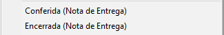 9. Conferida / Encerrada (Nota de Entrega)