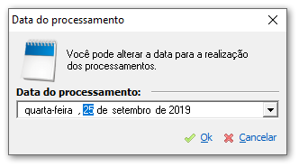 Data do processamento