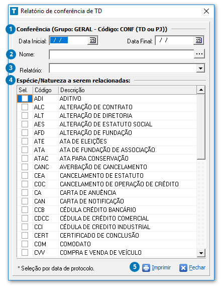 Conferência de TD / PJ