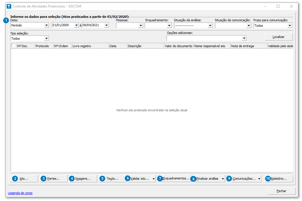 Controle de Atividades Financeiras - SISCOAF