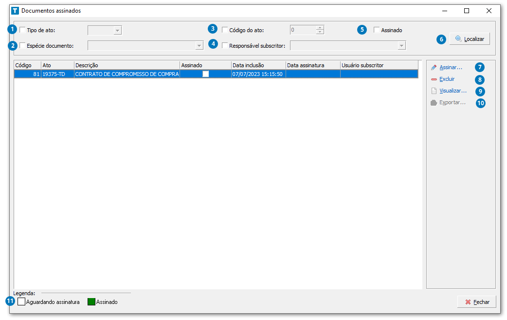 Documentos assinados digitalmente