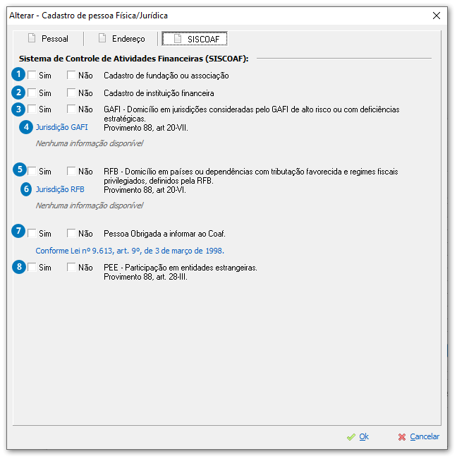 SisCoaf Pessoa Jurídica