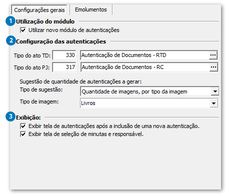 Configurações gerais