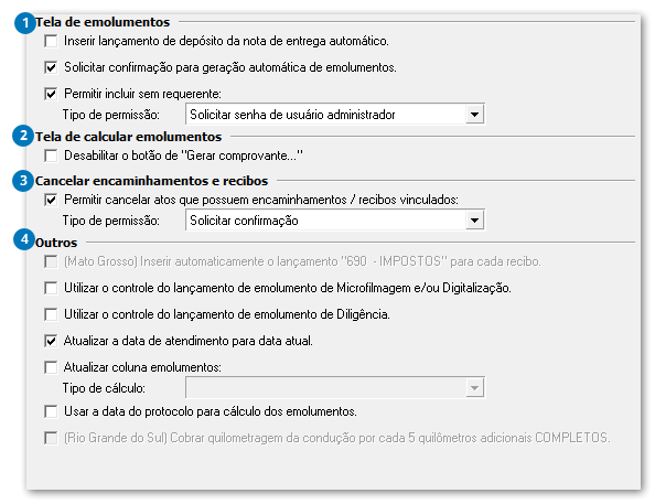 Configurações gerais