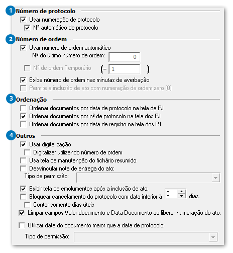 Configurações gerais