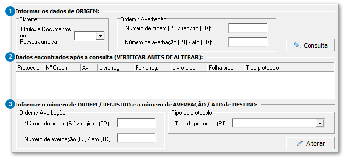 Ordem / Averbação